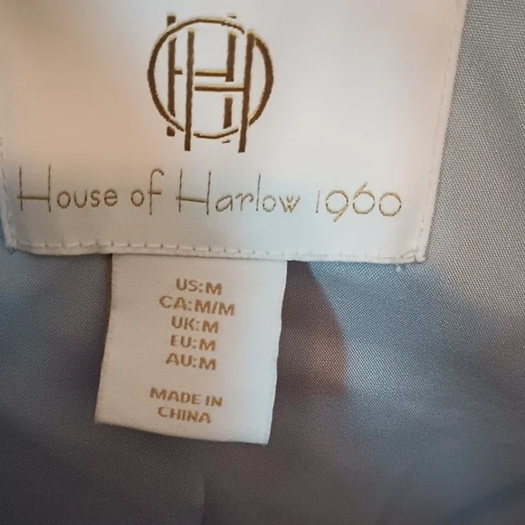House of Harlow 1960 Blue Blazer with Wide Lapels and Relaxed Fit - Picture 12 of 12